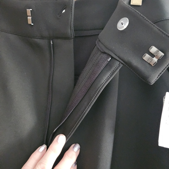 NWT Good American Black "Scuba Knit" Wide Leg Trousers Size 10/30 Style# GKB0006 - Picture 6 of 12